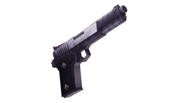 3D-rendered black pistol mod weapon