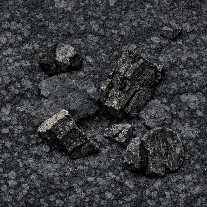 Ultra-realistic coal texture on stone surface