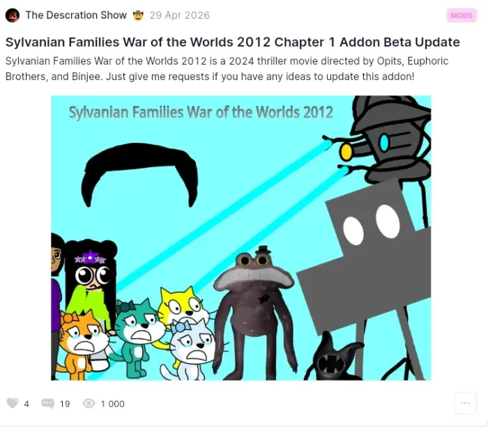 Cartoon animals face robots and aliens.