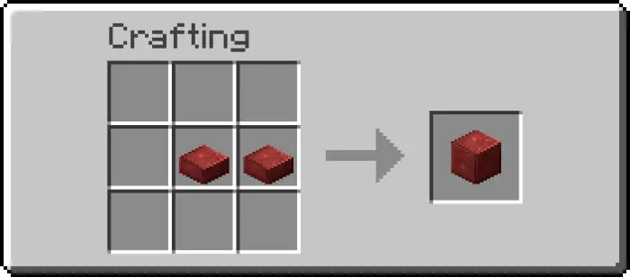 Two slabs combined to craft one block