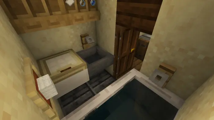 Small tavern bathroom with sink and tub.
