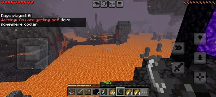 ALT Player overlooking a lava-filled landscape