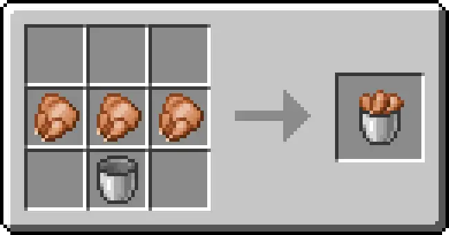 Crafting recipe for a bucket of chicken