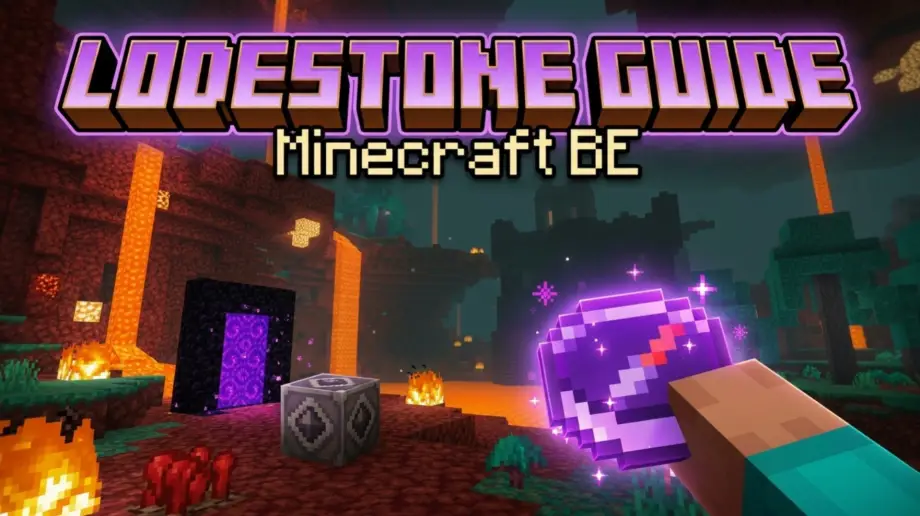 Thumbnail: How to Make a Lodestone in Minecraft Bedrock (You Don't Need Netherite Anymore)