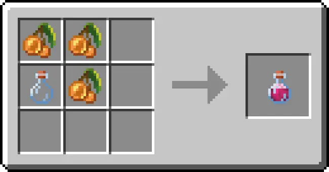 Crafting recipe for a new fruit juice