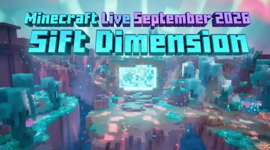 Thumbnail: Minecraft LIVE September 2026: The Sift Becomes Minecraft's Fourth Dimension