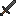 Pixelated sword icon on dark background