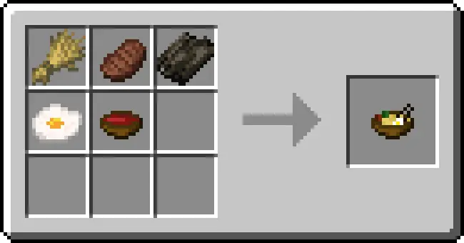 Crafting recipe for a new food bowl