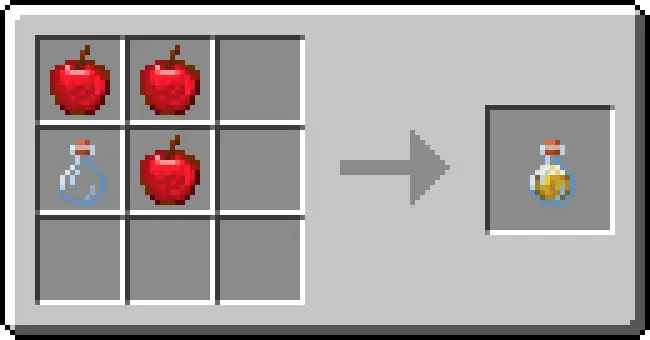 Crafting recipe for apple juice in mod
