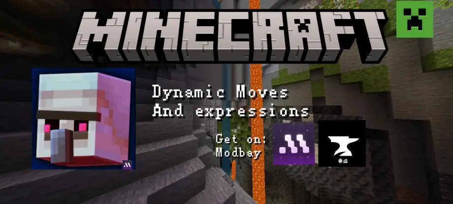 Thumbnail: Dynamic Moves and Expressions 1.14.0 (resource Pack ) (Pig Remodel + Player Leg Fix)
