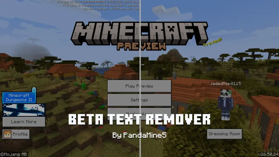 Thumbnail: PandaMine's Beta/Preview Text Remover (Preview Overlay Hider)