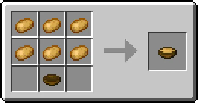 Potato stew crafting recipe in grid
