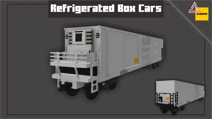 White refrigerated cargo train boxcar model