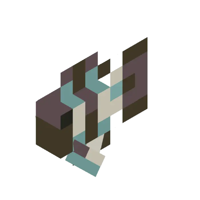 Blocky clownfish mob icon for ocean mod.