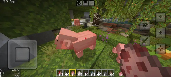 Pigs with updated animations in forest