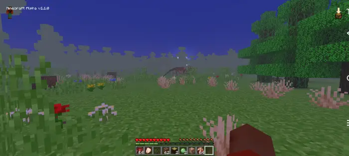 Foggy forest with eerie creature ahead