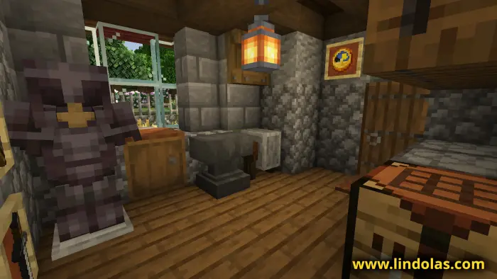 Cozy furnished survival house interior