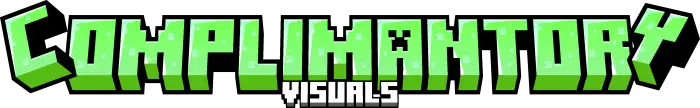 Green pixel art logo reading COMPLIMANTORY VISUALS