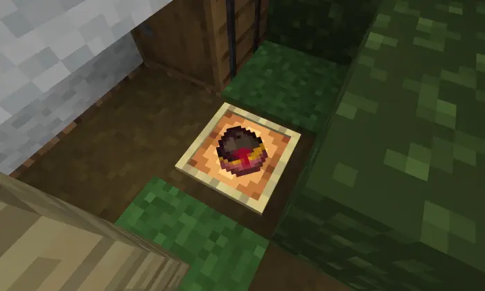 Severed infected head on display block