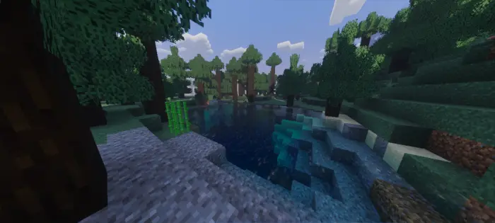 Clear water and realistic lighting by a lake
