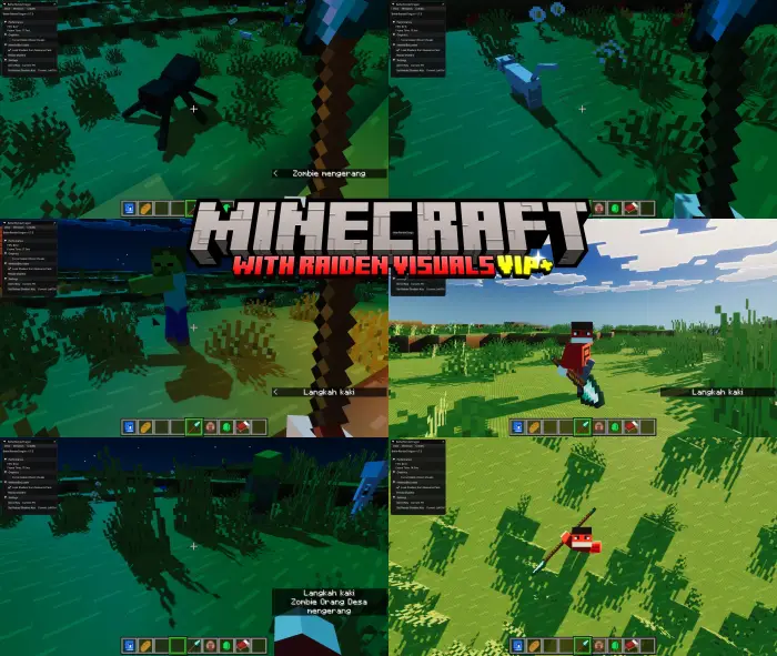 Enhanced shadows and lighting in block world