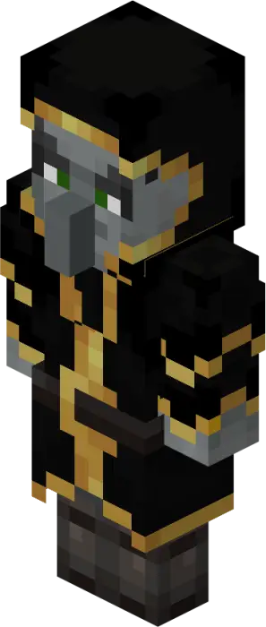 Villager mob in black and gold robes