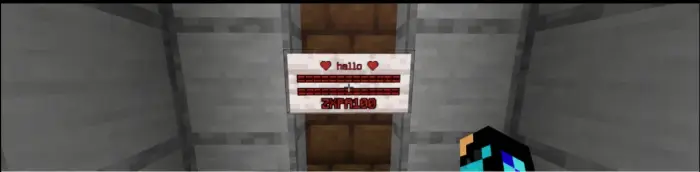 ALT text Welcome sign at parkour map entrance