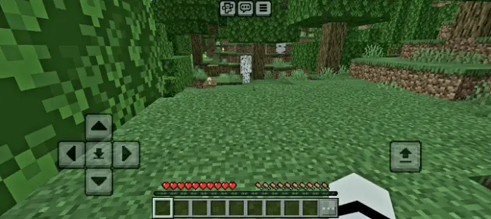 Player faces eerie figure in dense forest