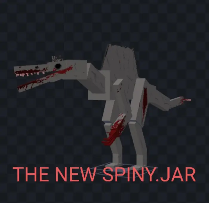 Blocky, bloodied prehistoric creature mod
