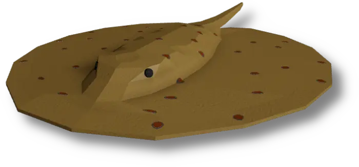 Blocky tan stingray with brown spots