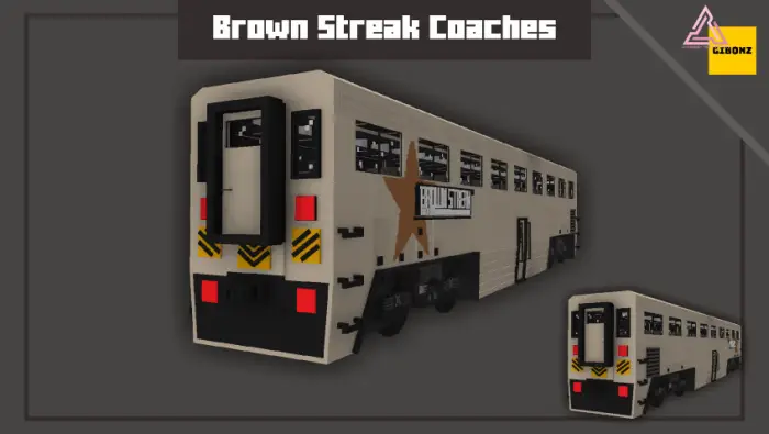 Blocky Brown Streak train coach mod