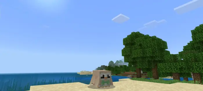 Small Pok&eacute;mon creature on a sandy beach