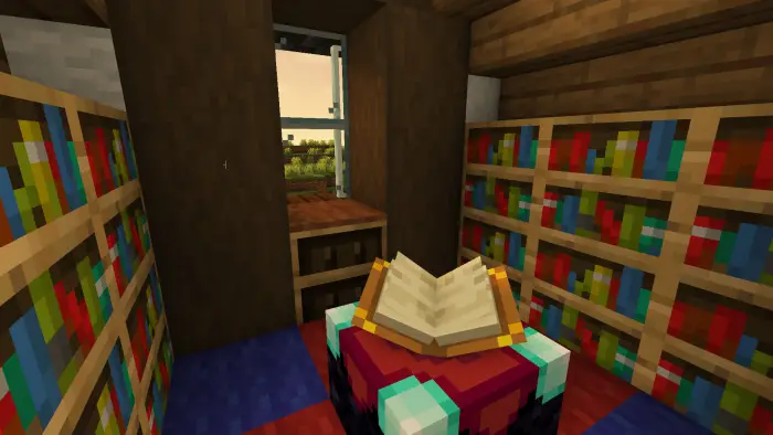 Enchanting nook with bookshelves and window
