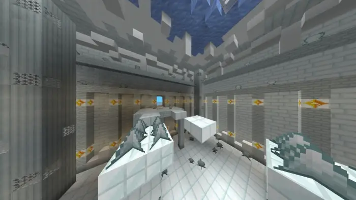 Dungeon parkour course with icy platforms