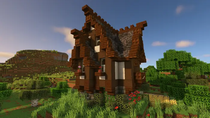 Medieval cottage with rustic details