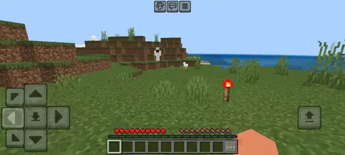 ALT Red torch and ghostly figure on grassy hill