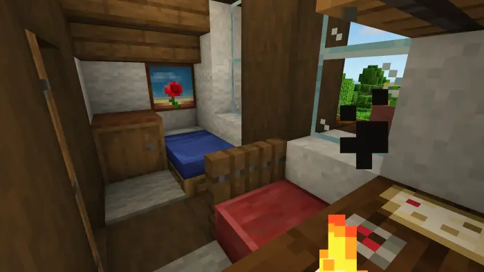 Cozy farmstead bedroom with twin beds