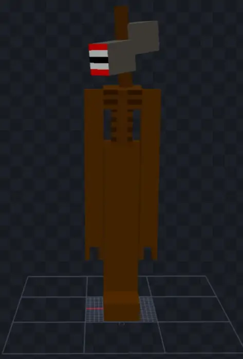 Blocky Siren Head mob model with siren head