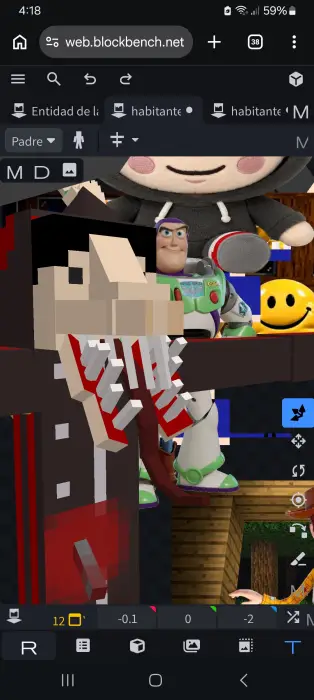Blocky horror mob with claws and big teeth