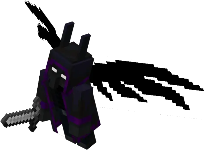 Dark armored boss mob with glowing eyes.