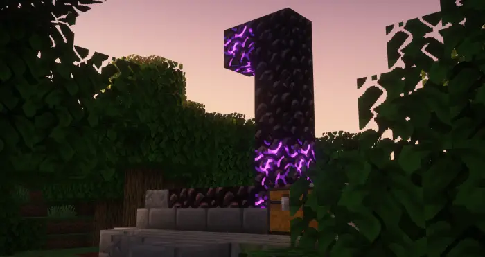 Unlit portal structure with smooth textures