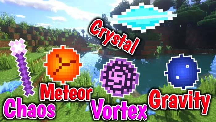 Pixel tools Chaos, Meteor, Vortex, Gravity, Crystal
