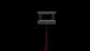 Dark well with red liquid below, eerie scene