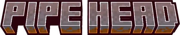 Blocky PIPE HEAD horror mod title text
