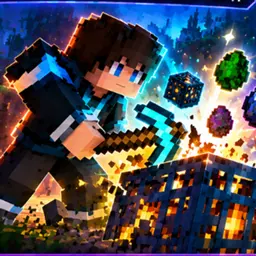 Player mining spawner with glowing eggs nearby