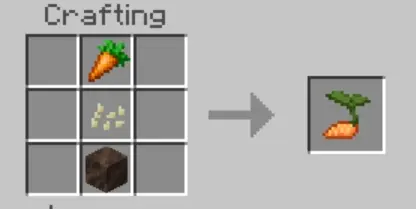 Carrot crafting recipe with soul soil