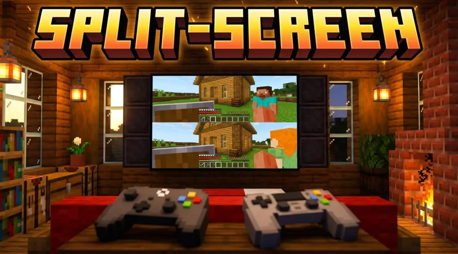 Thumbnail: How to Play Split-Screen in Minecraft Bedrock (Xbox, PlayStation, Switch)