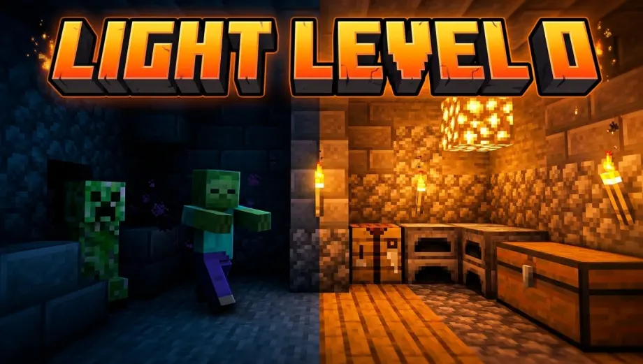 Thumbnail: What Light Level Do Mobs Spawn At in Minecraft Bedrock? (It's 0, Not 7)