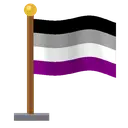 Animated waving asexual pride flag.