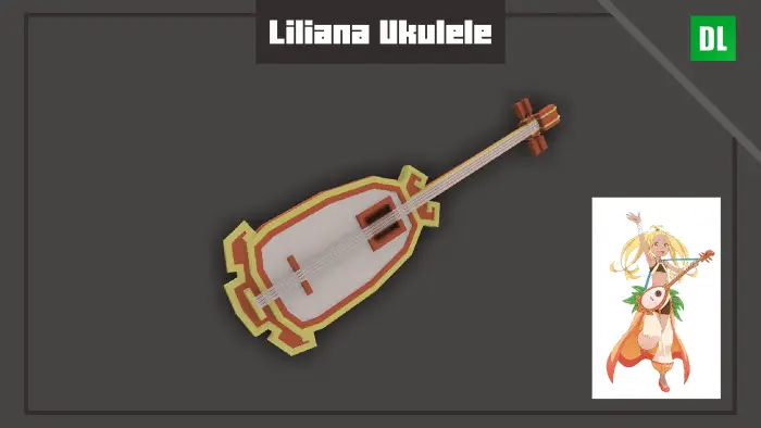 3D Liliana Ukulele weapon and character art
